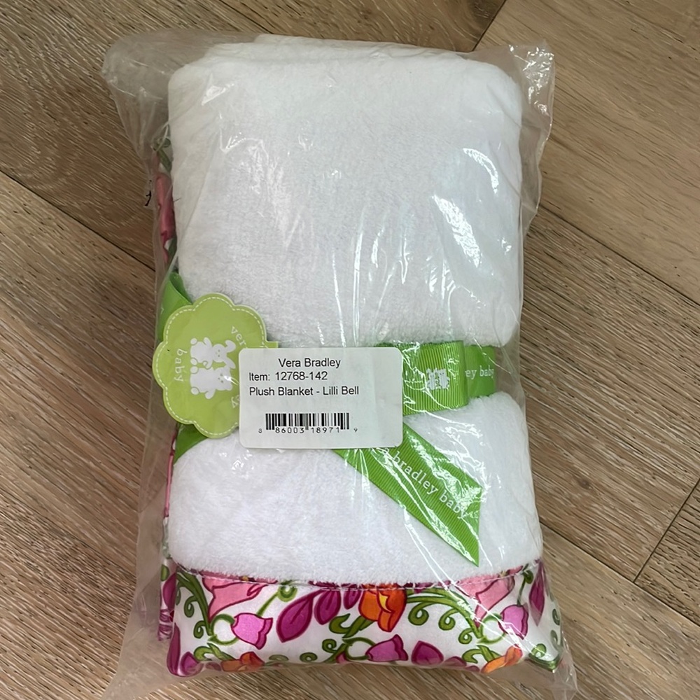 Vera Bradley Lilli Bell Plush Baby Blanket & bear
